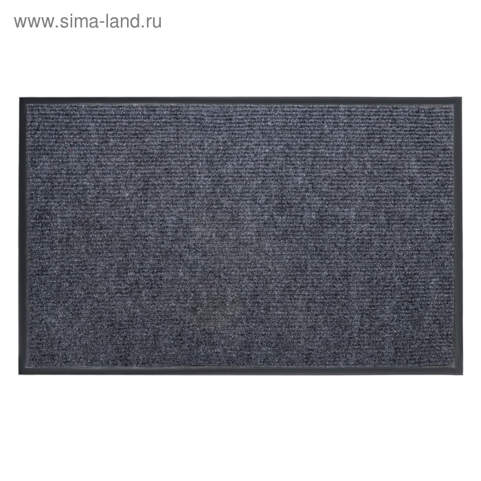 Коврик придверный влаговпитывающий, ребристый, «Комфорт», 50×80 см, цвет серый - Фото 1