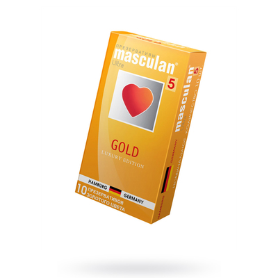 Презервативы Masculan Ultra 5, золотого цвета, 10 шт.