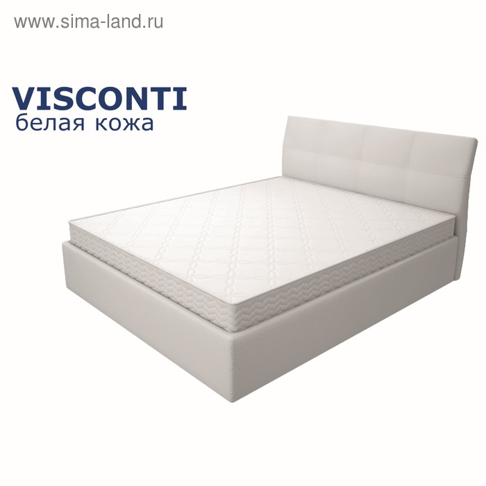 Кровать Visconti с ортопедической решеткой, 180x200 белая - Фото 1