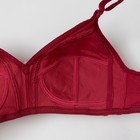 Бюстгальтер женский «Жаклин», размер 80 D (р-р произв. 95D/E), цвет бордо - Фото 4