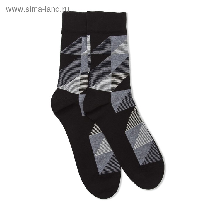 Набор носков мужских (5 пар), цвет чёрный, размер 25-27 - Фото 1
