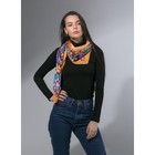 Платок женский "Fashion Girl", размер 105*105 см, цвет оранжевый - Фото 4