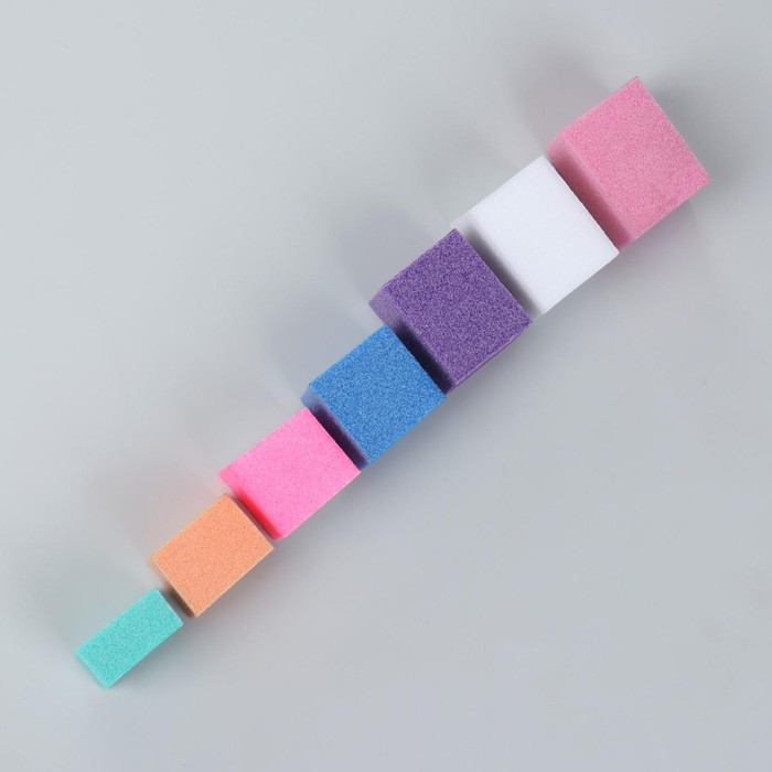 Бафы наждачные для ногтей, четырёхсторонние, 70 шт, разноцветные - фото 1899590361