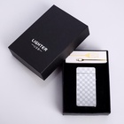 Зажигалка электронная, дуговая, USB, 3.5×7 см, серебристый узор - Фото 5