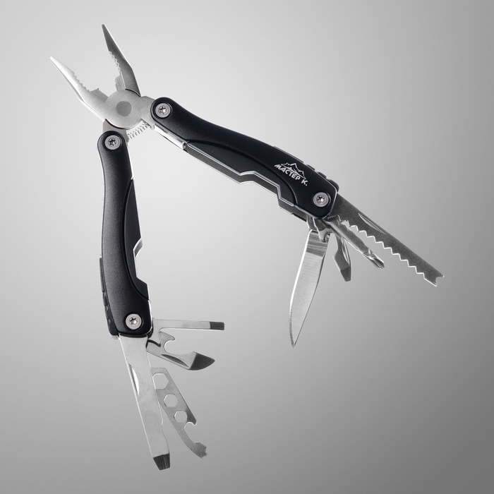 Мультитул 9в1 в чехле, рукоять черная, 9×3.5×2.5 см - Фото 1