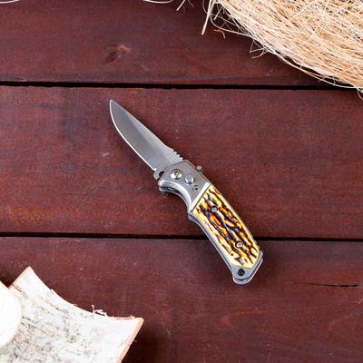 Нож складной полуавтоматический «Пескарь», клинок 6 см, слон. кость