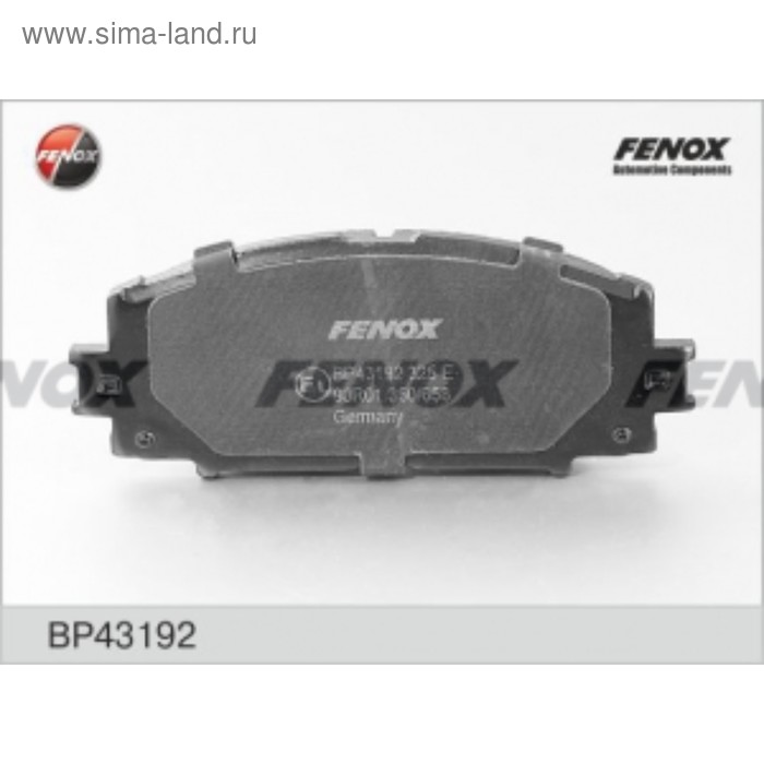 Колодки тормозные FENOX bp43192 - Фото 1