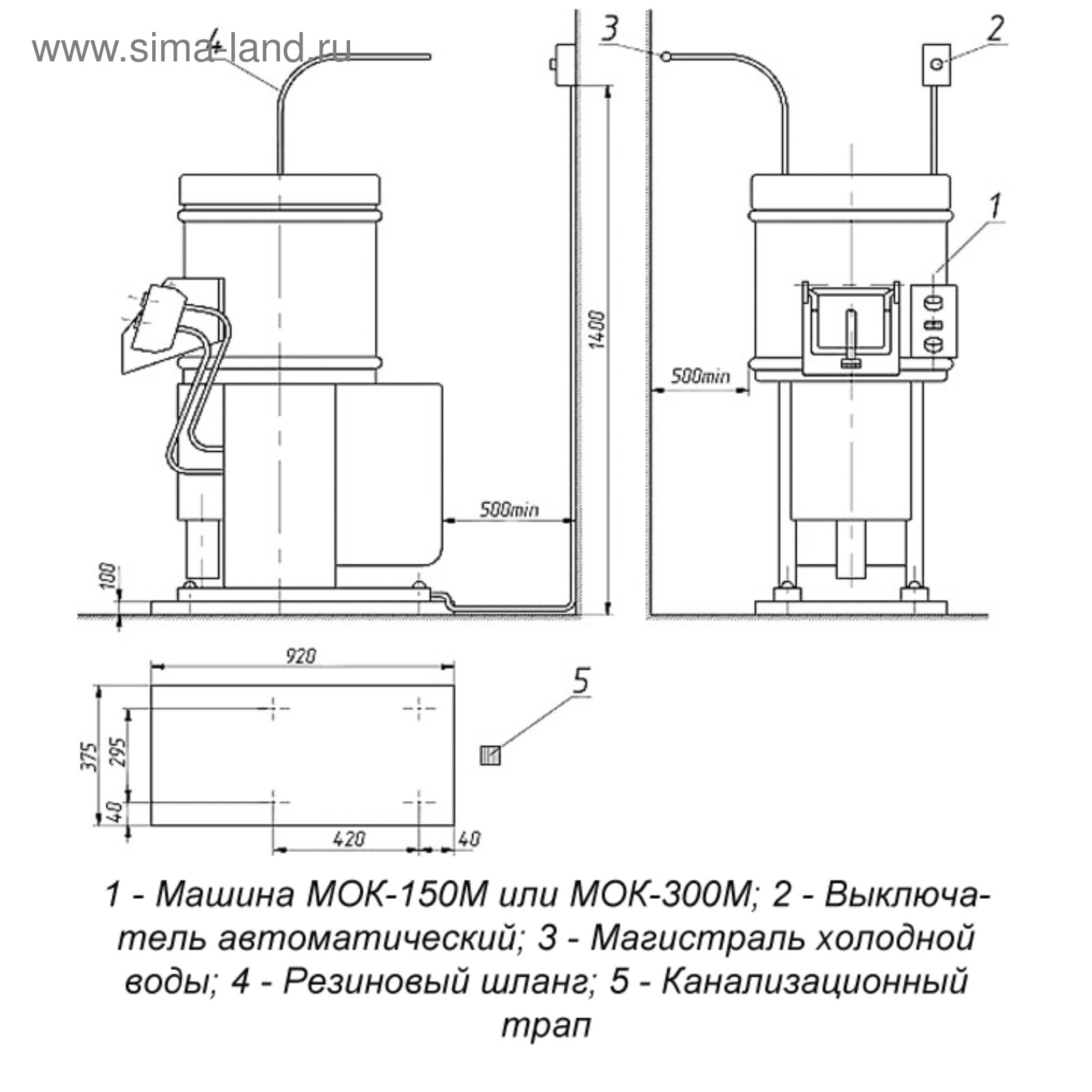 Картофелечистка Белторгмаш МОК-300М, 300 кг/ч (3443928) - Купить по цене от  50 835.59 руб. | Интернет магазин SIMA-LAND.RU