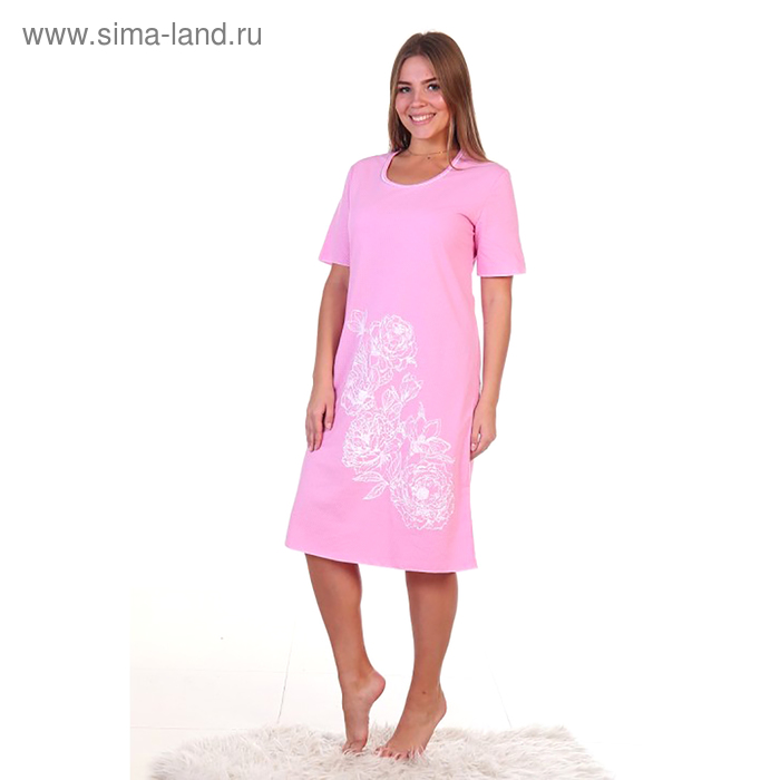 Сорочка женская 231 цвет розовый, р-р 60 - Фото 1