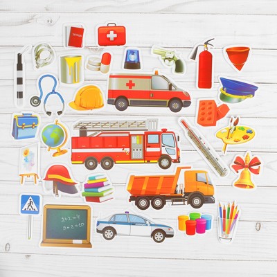 Игра на липучках, конструктор «Профессии», Весёлые липучки