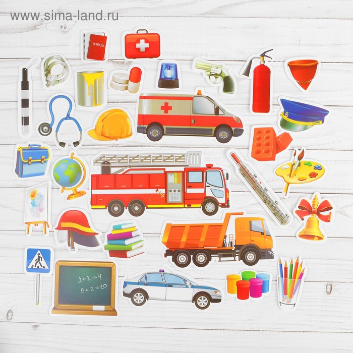 Игра на липучках, конструктор «Профессии», Весёлые липучки - Фото 1