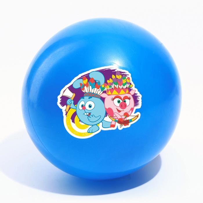 Мяч детский Смешарики «Крош и Нюша», 22 см, 60 г, МИКС - фото 1883357159