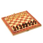Настольная игра 3 в 1 "Монтел": нарды, шашки, шахматы, 24 х 24 см - фото 2388318