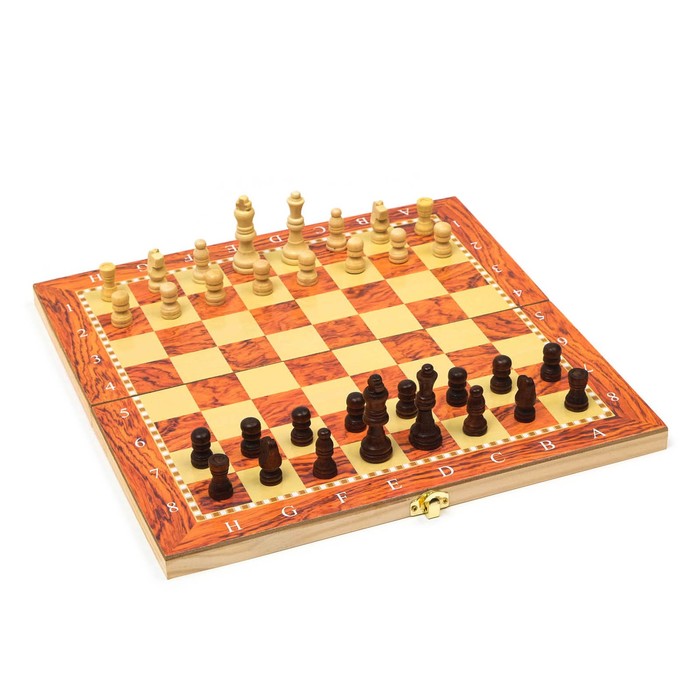 Настольная игра 3 в 1 "Падук": нарды, шахматы, шашки, 34 х 34 см - фото 1906913160