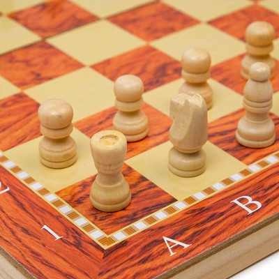 Настольная игра 3 в 1, набор: шахматы, шашки, нарды, 34×34 см