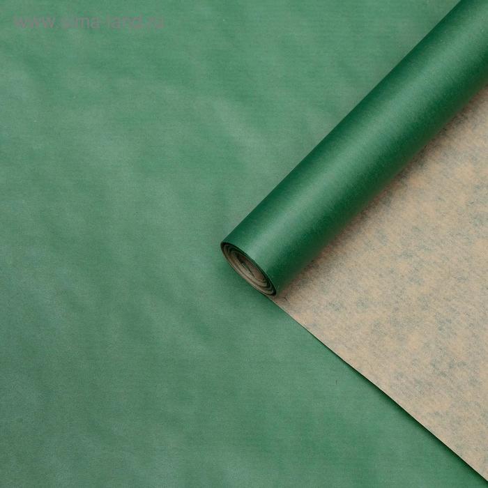 Бумага упаковочная крафт односторонняя "Травяной", 0,7 х 10 м, 40 г/м² - Фото 1