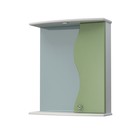 Шкаф-зеркало Флокс 60С бело-фисташковый правый - Фото 1