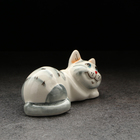 Статуэтка фарфоровая «Котя Муся», серая, 9см - Фото 4