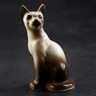 Статуэтка фарфоровая «Кошка Тайка сиамская», 10 см - Фото 1