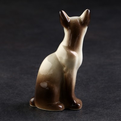 Фигурка фарфоровая «Кошка Тайка сиамская», 10 см