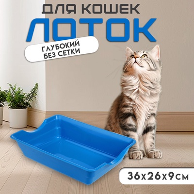 Туалет глубокий без сетки 36×26×9 см, синий микс