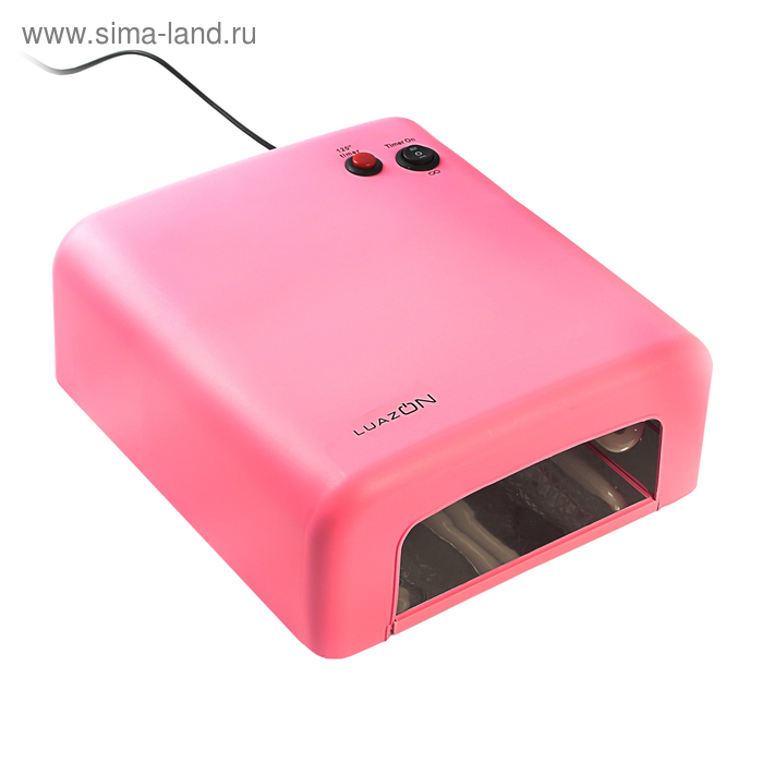 Лампа для гель-лака Luazon LUF-01, UV, 36 Вт, розовая матовая - Фото 1
