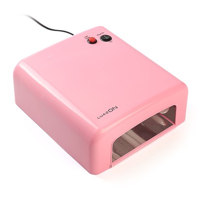 Лампа для гель-лака Luazon LUF-01, UV, 36 Вт, розовая глянцевая