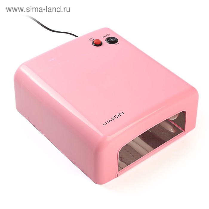 Лампа для гель-лака Luazon LUF-01, UV, 36 Вт, розовая глянцевая - Фото 1