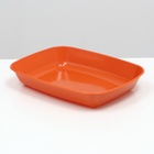 Туалет для кошек, 33.5×25×6 см, округлый, без сетки, пластик - Фото 3