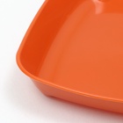 Туалет для кошек, 33.5×25×6 см, округлый, без сетки, пластик - Фото 2