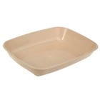 Туалет округлый без сетки 33,5 х 25 х 6 см, бежевый - Фото 2