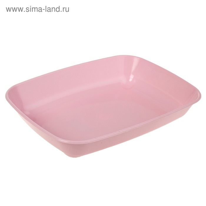 Туалет округлый, без сетки, 33,5 х 25 х 6 см, розовый - Фото 1