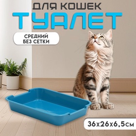 Туалет средний без сетки 36 х 26 х 6,5 см, синий