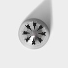 Насадка кондитерская «Сфера.Волна с цветком», d=3 см, выход 2,3 см, нержавеющая сталь - Фото 3