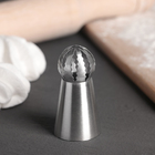 Насадка кондитерская «Сфера.Волна с цветком открытым», d=3 см, выход 2,3 см, нержавеющая сталь - Фото 1