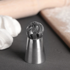 Насадка кондитерская «Сфера.Прорези изогнутые со звездой», d=3 см, выход 2,3 см, нержавеющая сталь - Фото 1