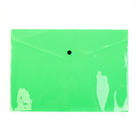 Папка-конверт на кнопке, А4, 180 мкм, "Цветной", МИКС - Фото 5