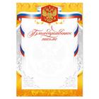 Благодарность А4 классическая, символика РФ, золото, 157 г/м² - Фото 2