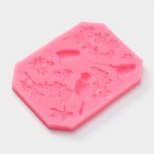 Молд для заливки Доляна «Птицы», силикон, 9 ячеек, 11.5×9 см, розовый - Фото 3