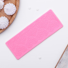 Силиконовый коврик для айсинга «Сердце», 18,6×6,9 см, цвет розовый - Фото 1