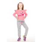 Комплект для девочки (кофта,брюки), рост 98-104 см, цвет розовый D1802-1 - Фото 1