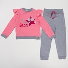 Комплект для девочки (кофта,брюки), рост 98-104 см, цвет розовый D1802-1 - Фото 3