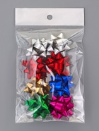 Подарочный Бант - звезда №3.5, простой металлик, для упаковки подарков, набор 8 шт., МИКС - Фото 10