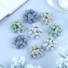 Подарочный Бант - звезда №3.5, фасовка 8 шт., с блестками, для упаковки подарков, МИКС - Фото 1