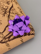 Подарочный Бант - звезда №3.5, с блестками, для упаковки подарков, набор 8 шт., МИКС - Фото 4