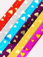 Лента упаковочная для декора и подарков, сердца, МИКС, 1.2 см × 5 м - Фото 5