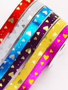 Лента упаковочная для декора и подарков, сердца, МИКС, 1.2 см × 5 м - Фото 2