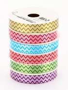 Лента упаковочная для декора и подарков, зигзаг, МИКС, 1.2 см × 5 м - Фото 1