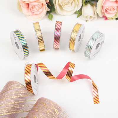 Лента упаковочная для декора и подарков, ассорти, 1.2 см × 5 м