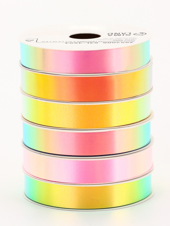 Лента упаковочная для декора и подарков, неон, 1.2 см × 5 м - Фото 1